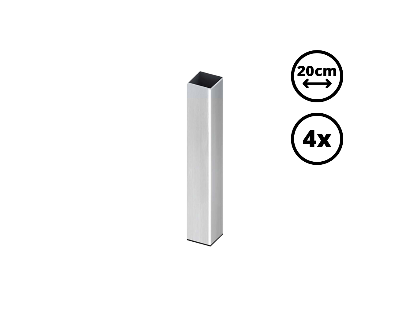 Podiumpoten (20 cm, set van 4)