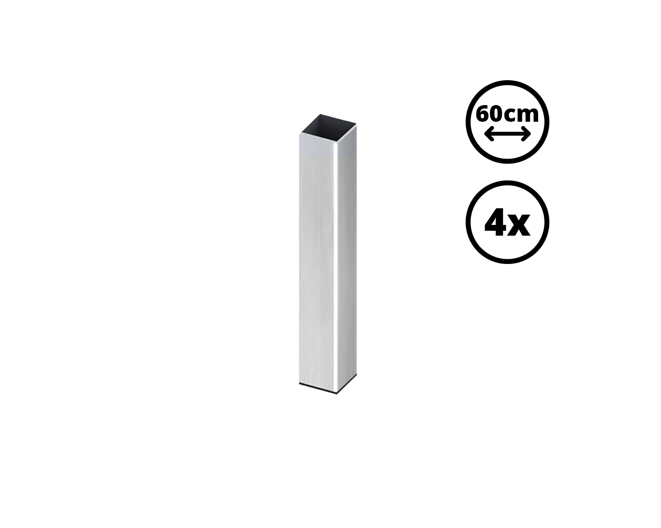 Podiumpoten (60 cm, set van 4)